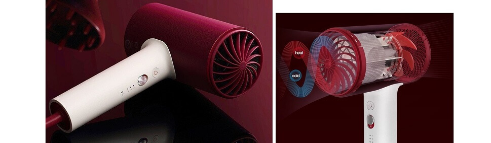 лопасти фена вращаются со скоростью 20 000 оборотов в минуту