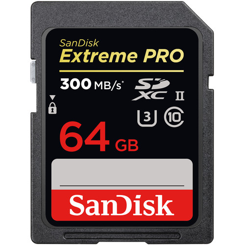 Карта памяти SanDisk Extreme Pro SDXC 64GB Class 10 UHS-II U3 (300/260MB/s) фото 1