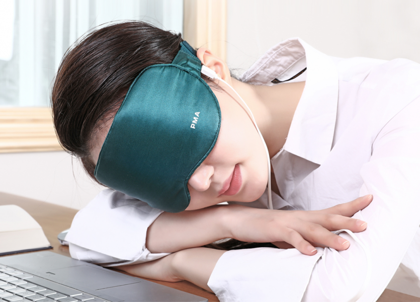 Согревающая маска для глаз Xiaomi PMA Graphene Heat Silk Blindfold цвет зеленый фото 3