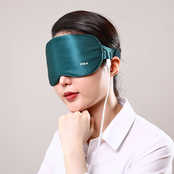 Согревающая маска для глаз Xiaomi PMA Graphene Heat Silk Blindfold цвет зеленый фото 4