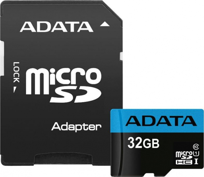 Карта памяти Adata Premier microSDHC 32GB Class 10 UHS-I U1 (85/25MB/s) + ADP фото 1
