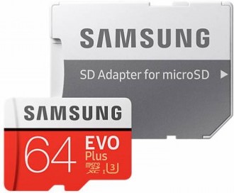 Карта памяти Samsung microSDXC Evo Plus Class 10 UHS-I U1 (100/20MB/s) 64GB + ADP фото 1